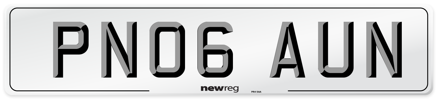 PN06 AUN Number Plate from New Reg